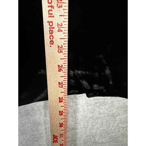 Vintage Nipon Coature 2 Piece Midi Skirt Suit Black Velour 4 Button Blazer - Picture 12 of 15